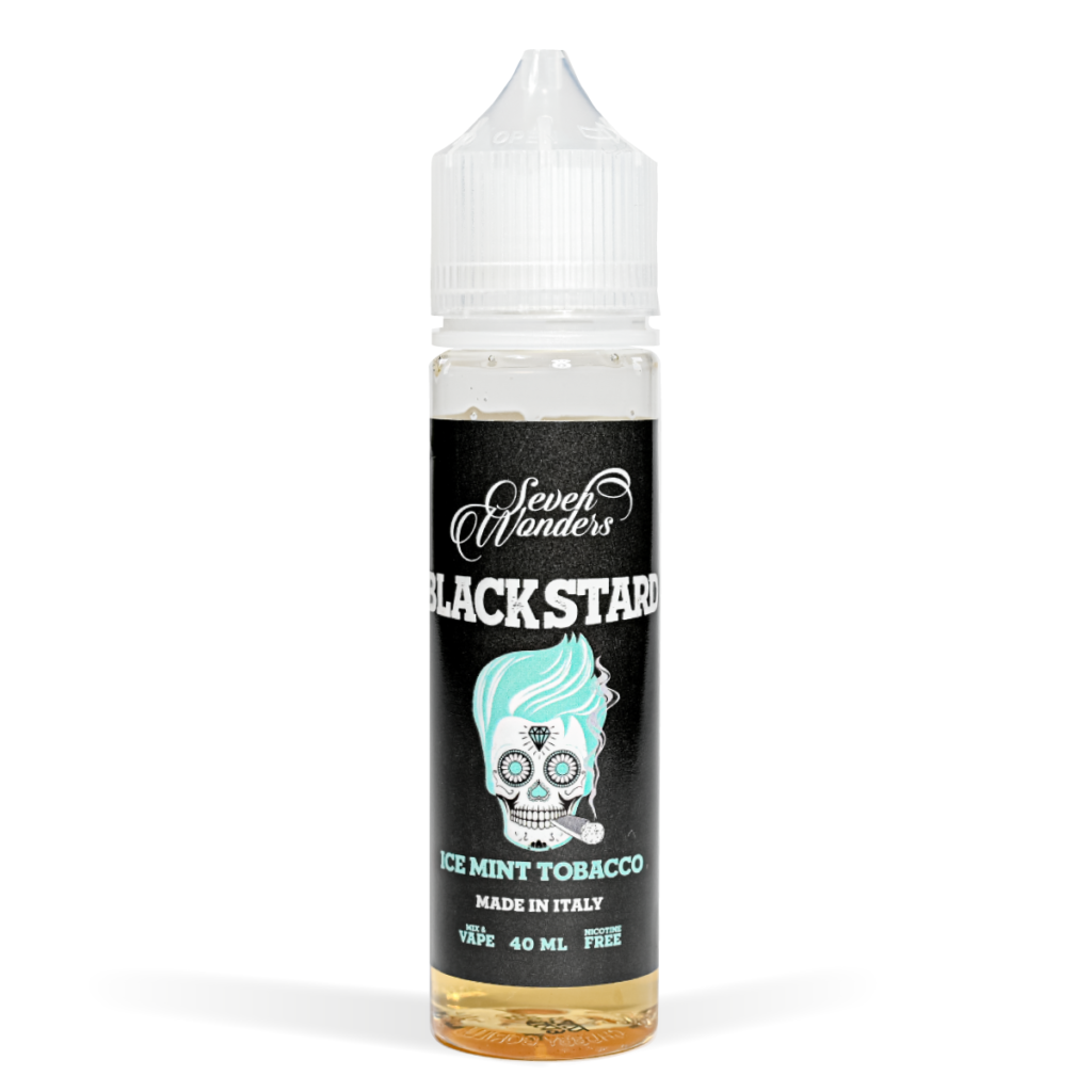 Vapor Art Seven Wonders Blackstard 50ml Menthol Mint Tobacco E-Liquid 70/30 Studio Shot White Background