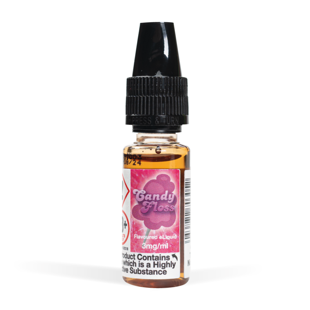 EV Candyfloss E-Liquid 10ml on White Background