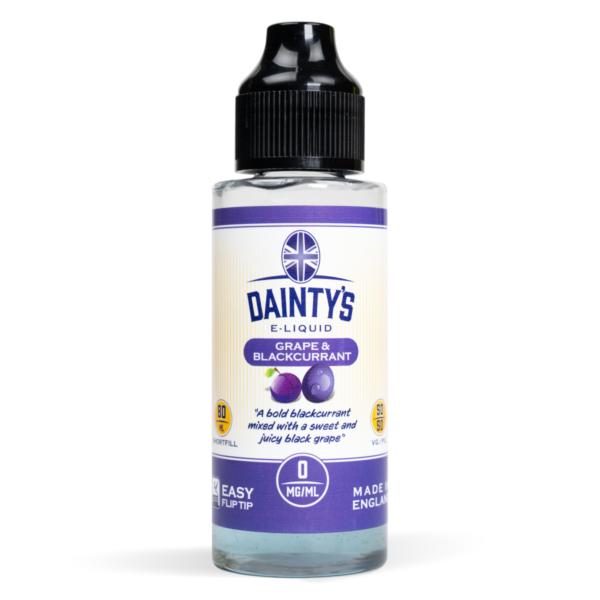 Grape & Blackcurrant Flavour Dainty's 80ml E-Liquid with 50/50 VG/PG and Zero Nicotine