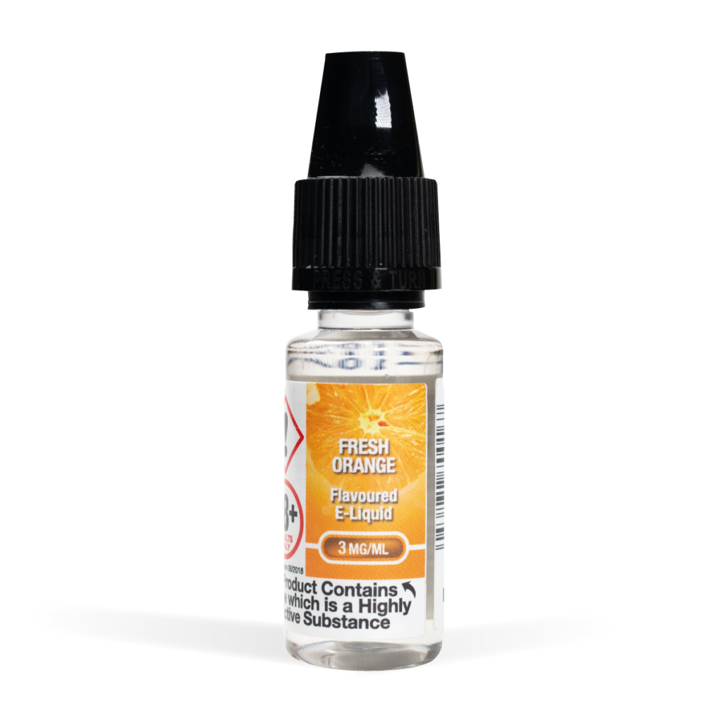 EV Fresh Orange E-Liquid 10ml on White Background