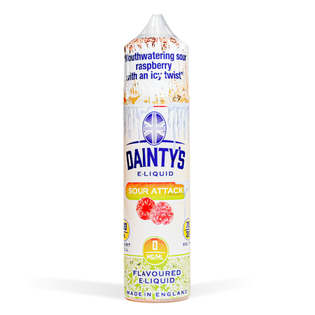 Sour Attack Dainty's 50ml E-Liquid Shortfill with Zero Nicotine