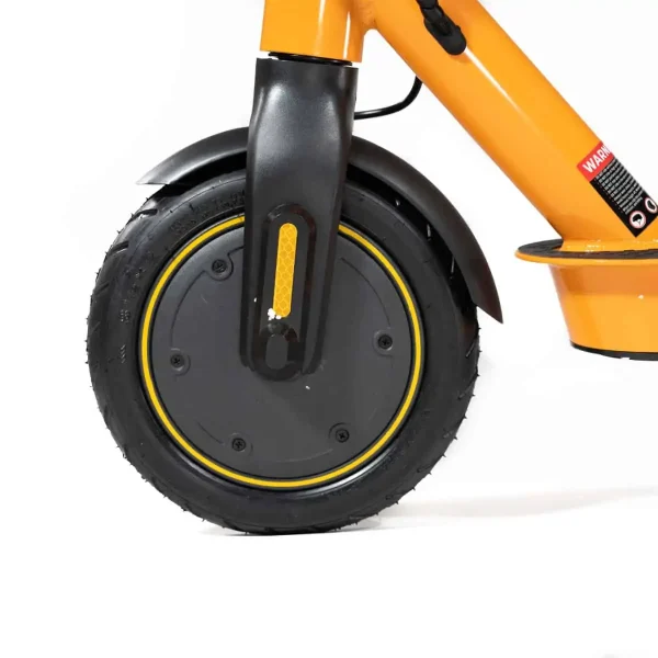 electric jungle e-scooter orange front wheel