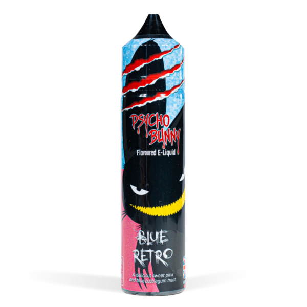 Blue Retro Psycho Bunny 50ml E-Liquid Shortfills with Zero Nicotine