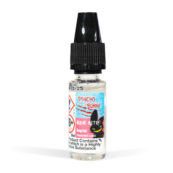 Psychobunny Blue Retro 10ml white background