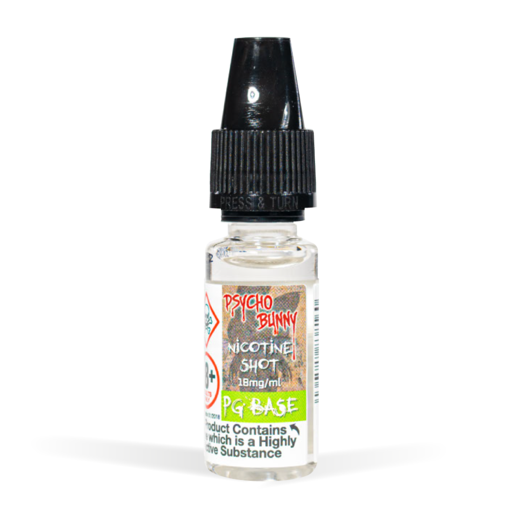 Psychobunny Nicotine PG Base 10ml white background