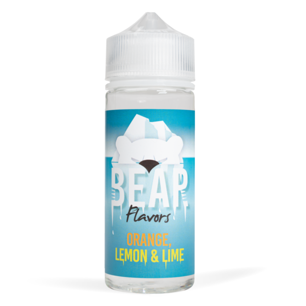 Bear Flavor Polar Range 100ml Orange Lemon Lime White Background