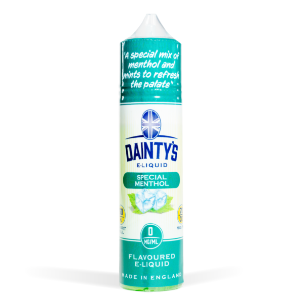 Special Menthol Dainty's 50ml E-Liquid Shortfill with Zero Nicotine