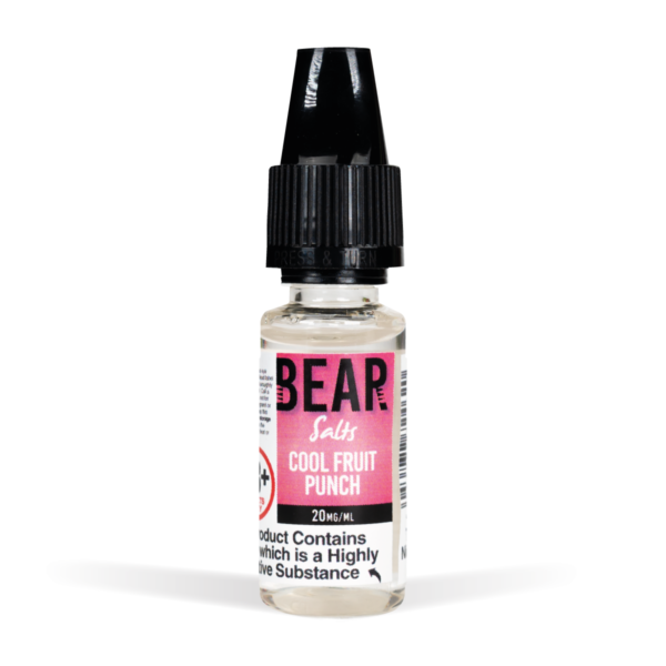 Bear Panda Salts Range 20mg Cool Fruit Punch White Background Studio Shot