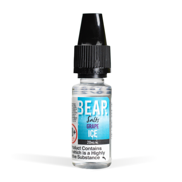 Bear Polar Nic Salts Range 20mg Grape Ice White Background Studio Shot