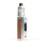 VooPoo Drag X Plus Silver Brown Button Side White Background Studio Shot