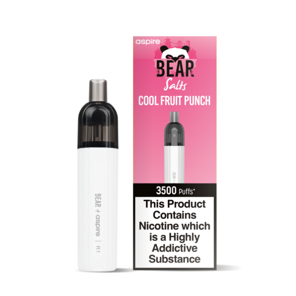 BEAR Aspire R1 3500 puff disposable cool fruit punch flavour