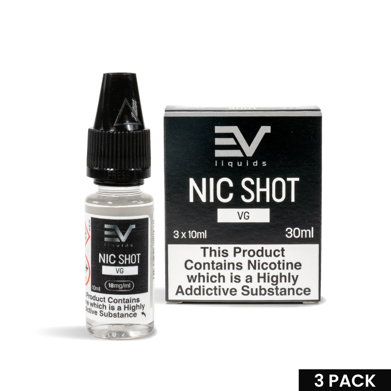 EV Nic Shots 3 packs, use a nic shot calculator