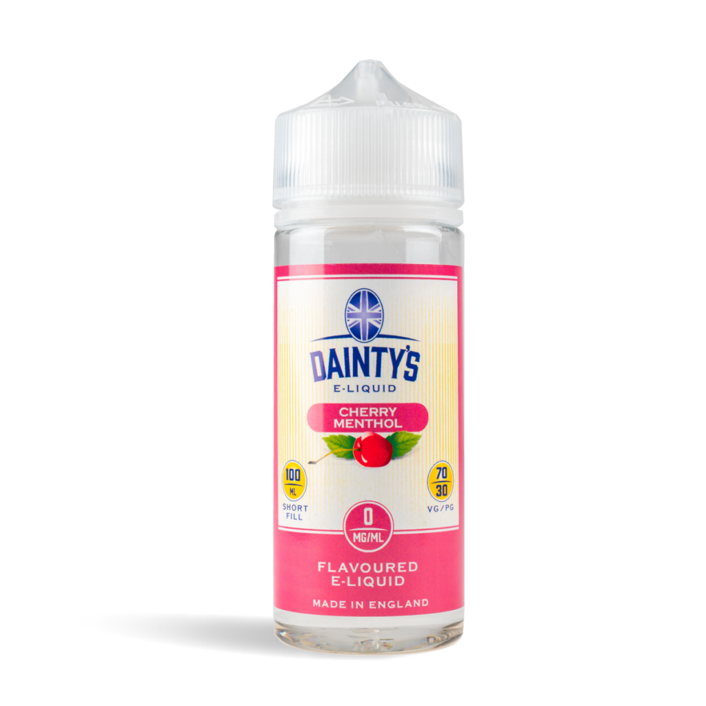 cherry menthol Dainty's 100ml e-liquid shortfill