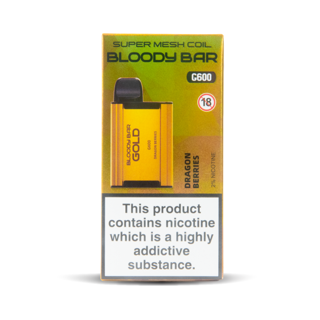 Dragon Berries TBO Bloody Bar Gold G600 Disposable Vape with 600 Puffs