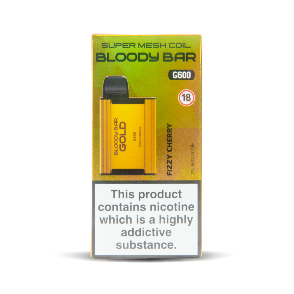Fizzy Cherry TBO Bloody Bar Gold G600 Disposable Vape with 600 Puffs