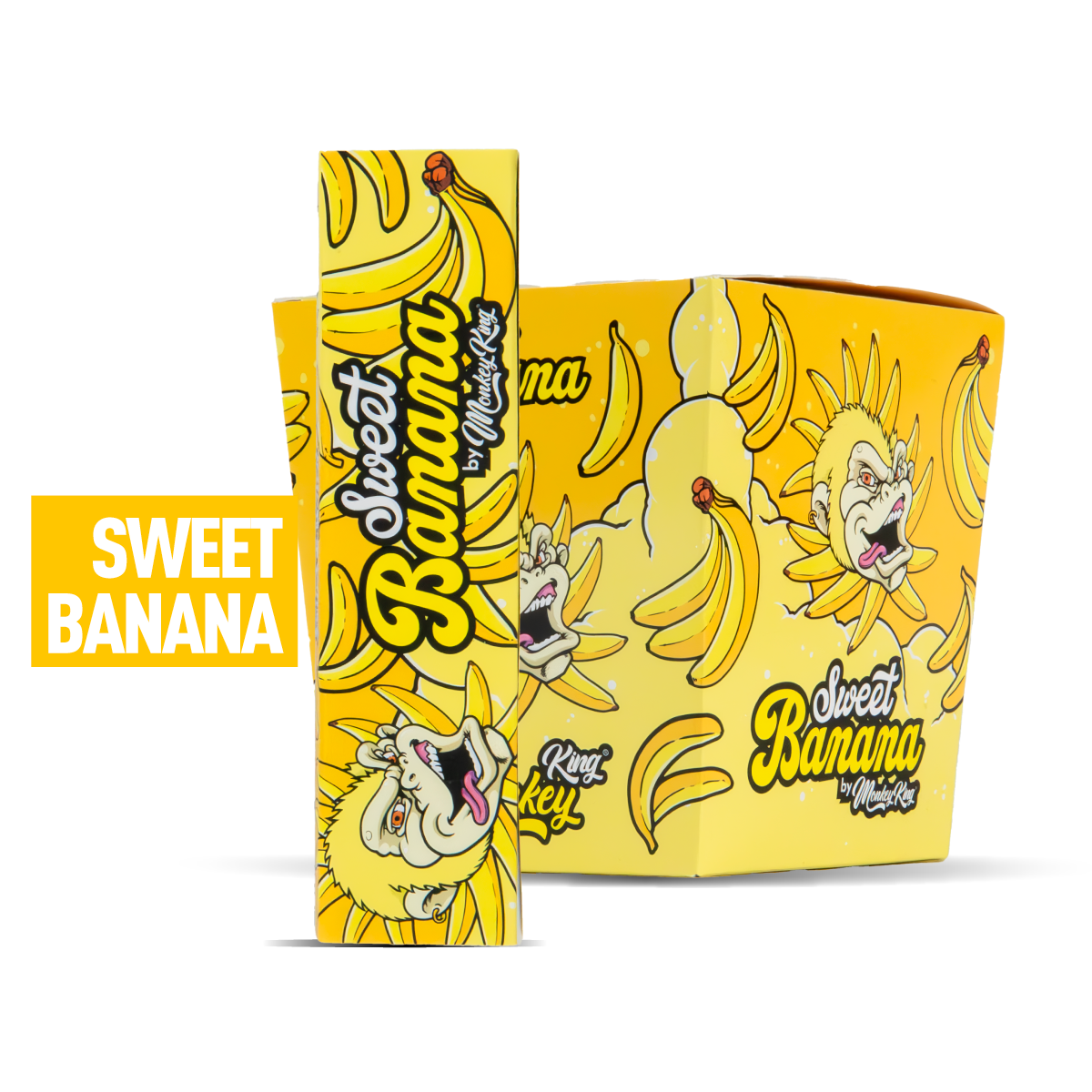 monkey king sweet banana smell papers + tips for smoking with scented packaging