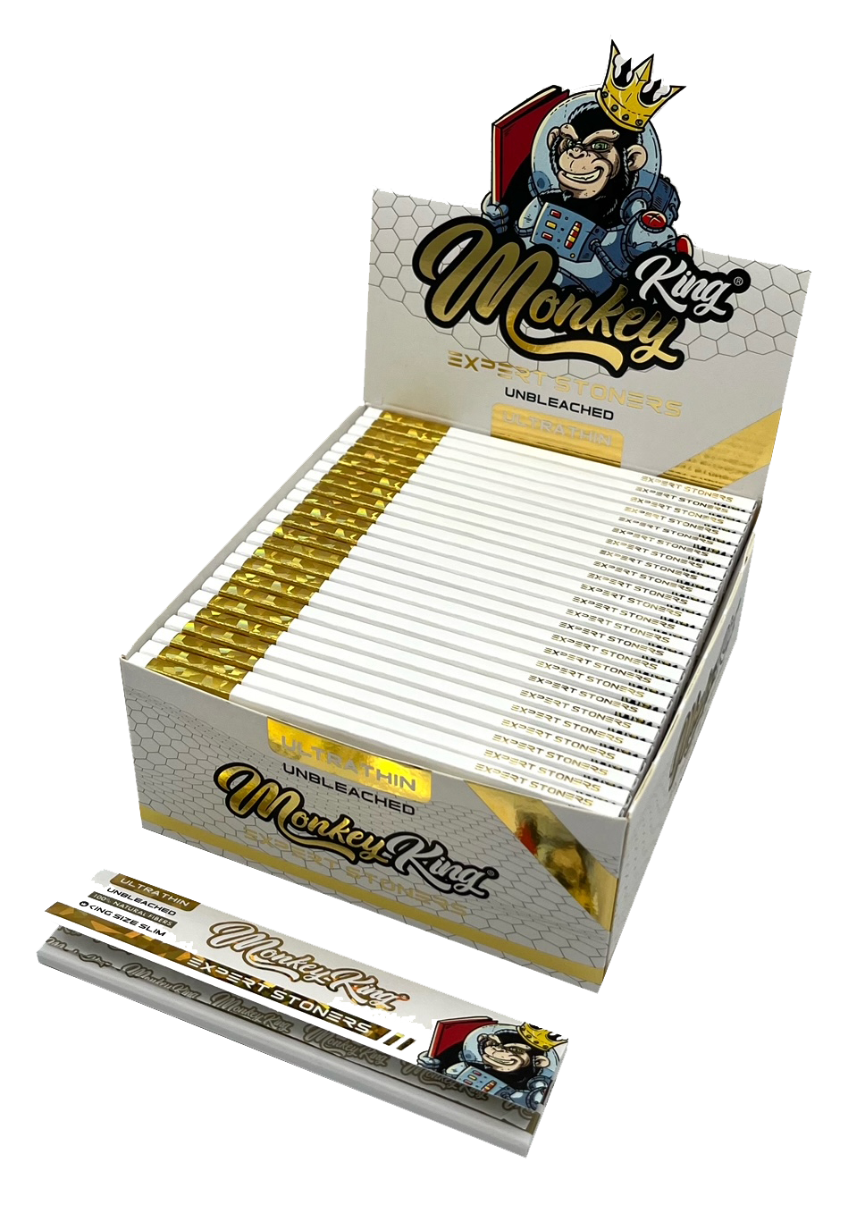 Expert Stoners King Size Slim Unbleached Rolling Papers Extreme Thin 12.5 gsm