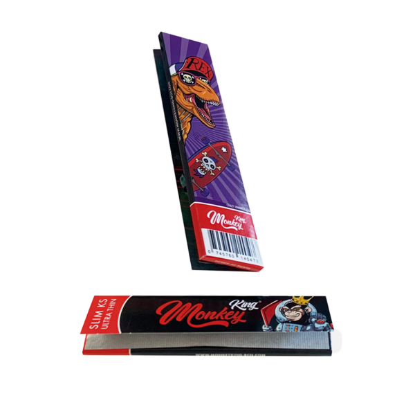Single UK Monkey King Rolling Papers for Smoking - King Size Slim White Single