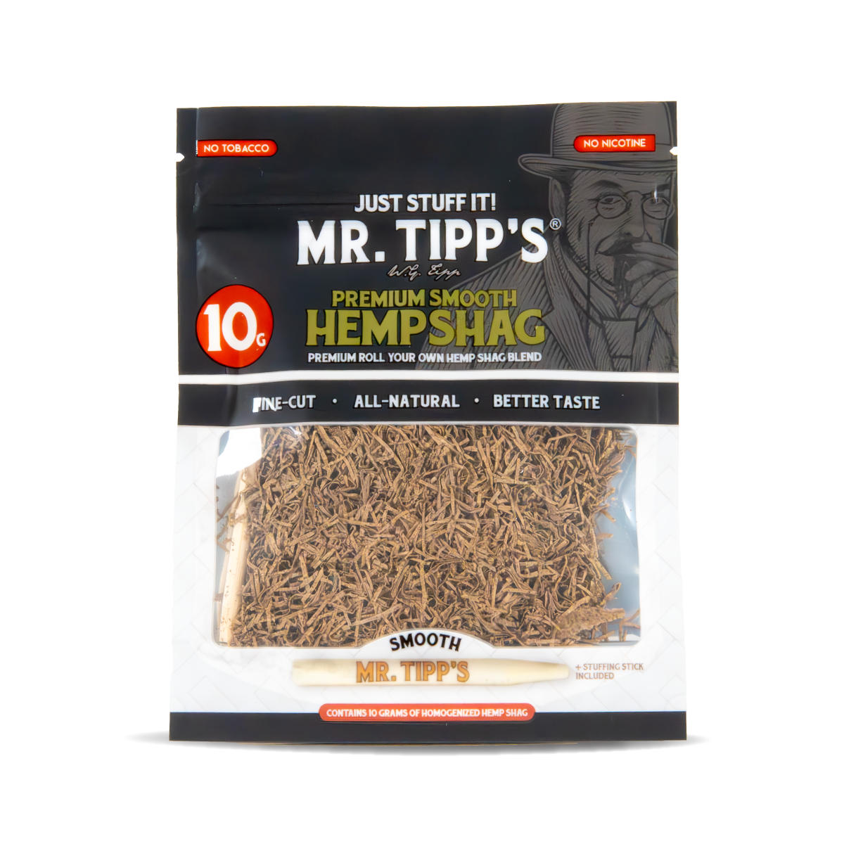Mr Tipps Hemp Shag Tobacco Alternative Nicotine Free 10g Pouch