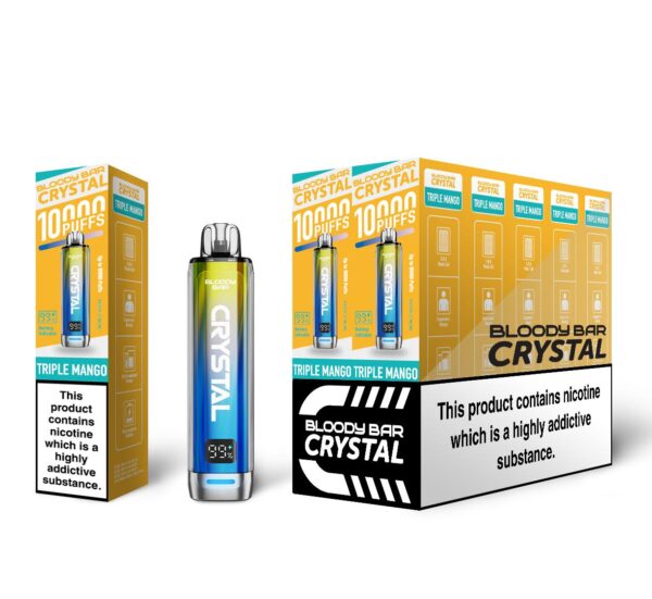 Triple Mango Bloody Bar Crystal 10K Vape Pod Kit UK Compliant